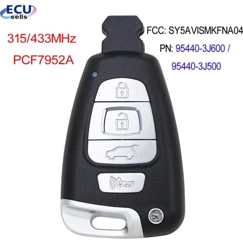 Remtoe Key 315/433MHz PCF7952A for Hyundai Veracruz 2007-2012 FCC: SY5AVISMKFNA04 PN: 95440-3J600 / 95440-3J500