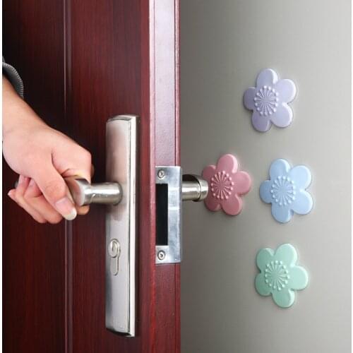 Creative Wall Protector Door Handle Bumper Guard Stopper Anti-slip Sticker Self Adhesive Rubber Round Door Crash Pad Door Stops