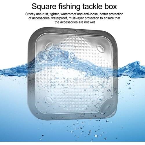 Square Fishing Lures Fishing Tackle Box Large Capacity Breathable Multipurpose Bait Hook Storage Boxes Case Organizer Accessory
