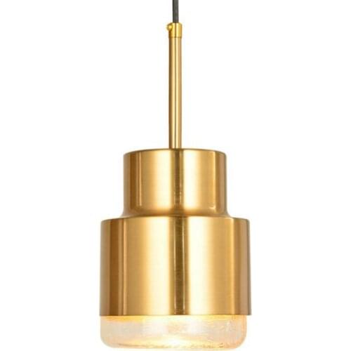 LukLoy LED Nordic Copper Light Retro Pendant Light Dining Kitchen Hanging Lamp Retro Ceiling Kitchen Island Light Bedside Lamp