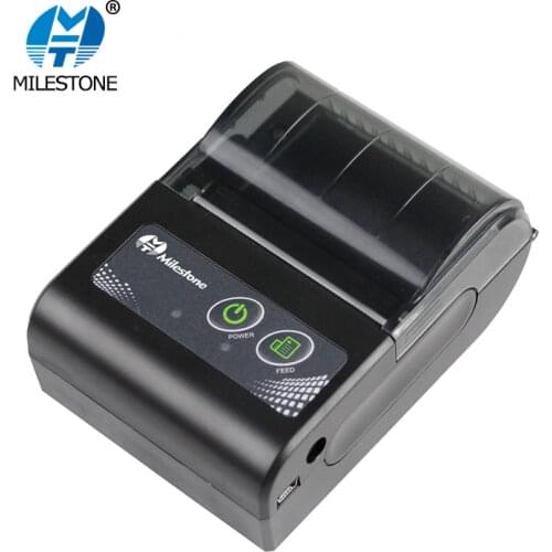 Milestone Portable Receipt Printer 58mm 2inch Wireless Bluetooth Thermal Printer Maker Mini Printer for Store MHT-P10