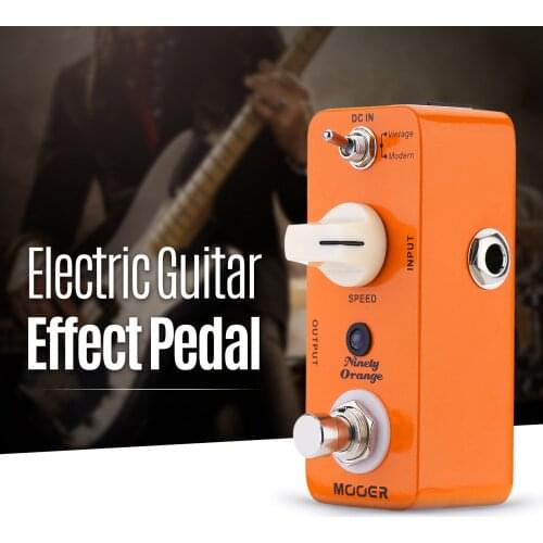 Mooer Ninety Orange Micro Mini Analog Phaser Electric Guitar Effect Pedal with 1/4" monaural jack True Bypass Guitar Accessories