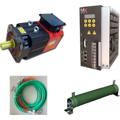 Powerful 3 PH 380V 37kw 235Nm AC spindle ATC servo motor and driver a total set for CNC lathe&milling