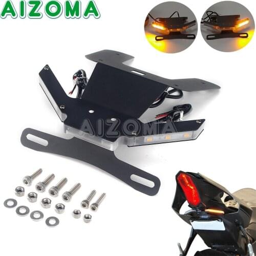 Motorbike License Plate Holder Tail Tidy Fender Eliminator LED Turn Signal Light For Yamaha YZF-R25 14-20 YZF-R3 MT25 MT03 15-20