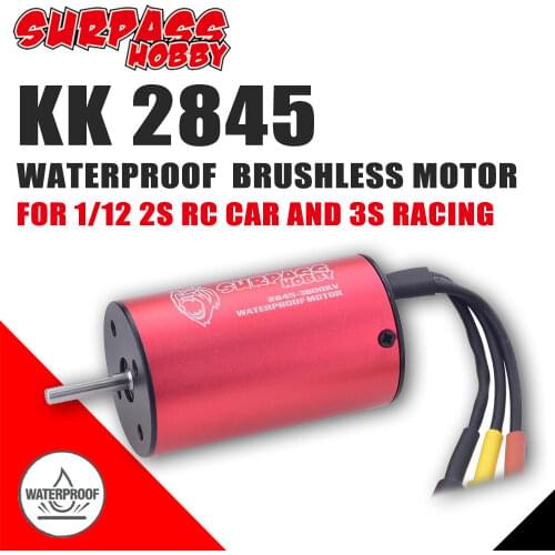 Surpass Hobby KK 2845 Waterproof Brushless Motor 2800KV 3100KV 3800KV 4370KV 4400KV 5900KV Motor for Traxxas HSP 1/12 RC RTR Car
