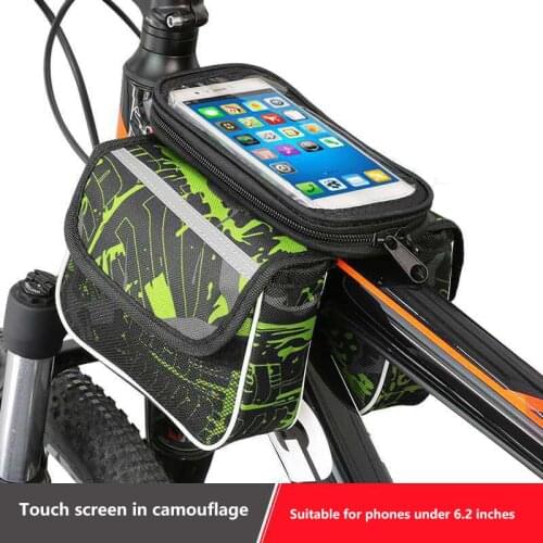 Rainproof Bicycle Bag Bike Frame Bag Touchscreen Phone Case Cycling Bags MTB Bike Bicycle Top Tube Handlebar Bicycle Phone Bag