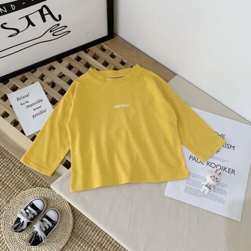 2020 Autumn Casual Solid Clothes Long Sleeve Sweatshirt For Girls High Quality Fashion Sweatshirt Dor Children