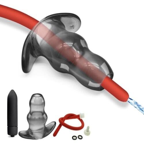 Hollow Dildo Anal Plugs Enema Tube Anus Cleaner Vaginal Speculum Prostate Massage Vibrator Butt Plug Anal Dilator Anal Sex Toys