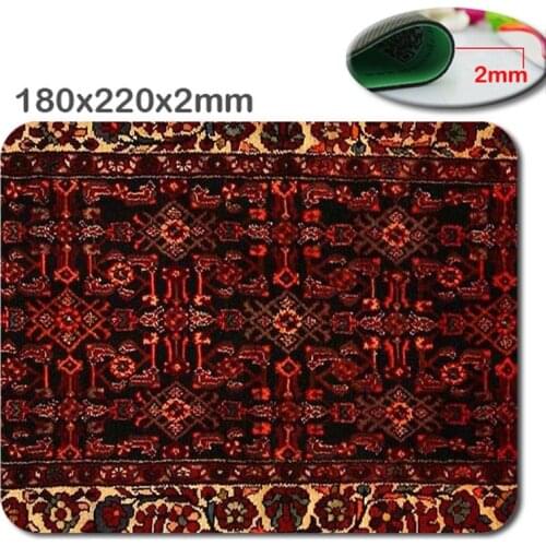 Hot Red flower shaped high-speed printing custom Persian carpet non-slip durable computer mouse pad, mouse pad home and office