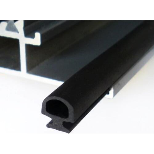 5 Meters bottom width 5/6/7mm rubber sealing strip aluminum casement door window weatherstrip