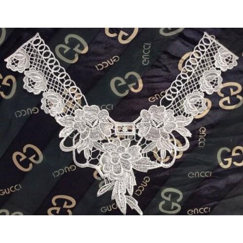 W36cm*D29cm polyester embroidery collar applique,embroidery decoration collar patches,XERY-BQ0524E