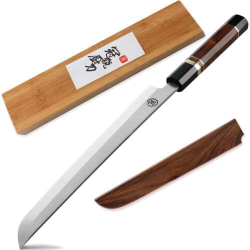 Japanese Kitchen Knives Sakimaru Chef Knife Slicing Cooking Tools Saya Scabbard Wooden Gift Box Sushi Sashimi Making Gadgets NEW