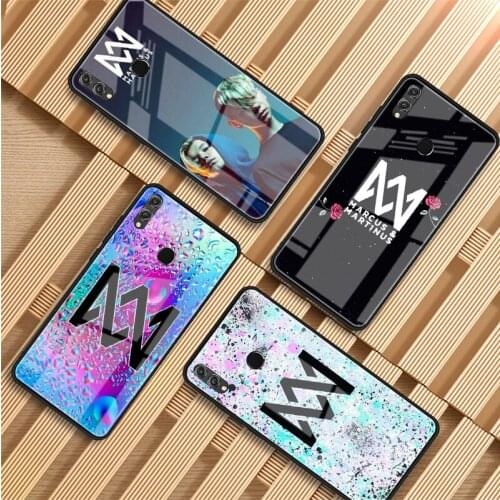 Marcus & Martinus Tempered Glass Phone Case For Huawei P20 P30 P40 P40 Lite Pro Psmart Mate 20 30 Cover Shell