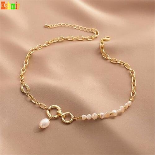 Kshmir Freshwater pearl necklace ladies high-end temperament collarbone chain light luxury fashion design choker jewelry gift