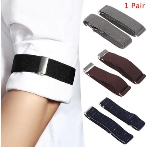 1 Pair 2.5cm Groom Elastic Garter Gift Elegant Shirt Anti-slip Elastic Armband Sleeve Garter Bartender Cuff Holder Arm Warmers