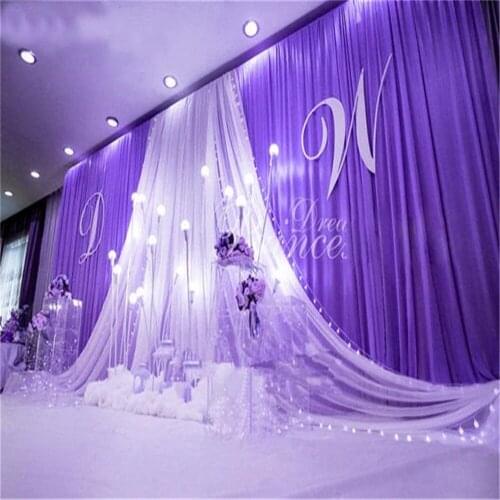 3mx6m Swag background wedding background stage background includes swag curtains for Christmas decoration free shipping