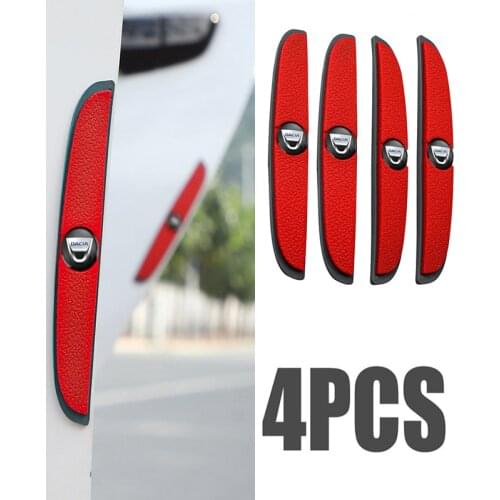 4Pcs Car Door Anti-Collision Bumper Strip Guards Side Edge Protector Sticker For Dacia Duster Lodgy Dokker Logan Sandero Stepway
