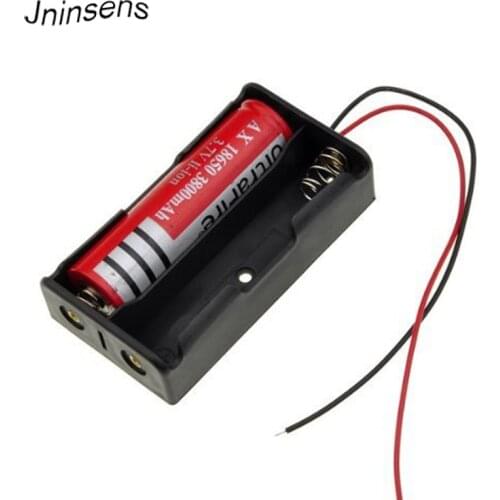 5 pcs/lot 7.4V Plastic 2 pcs Standard Size 18650 Battery Storage Case Holder With Wire Leads for 18650 Batteries Wholesale