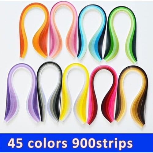 9pcs/lot 900 Stripe Colorful Gradient Quilling Paper 5mm*39cm Scrapbook Paper for DIY Decoration Card make Craft Supplie