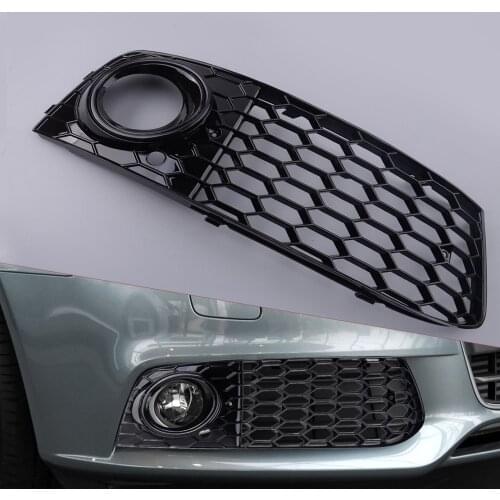 Car Right Honeycomb Design Mesh Fog Light Grill Grille Cover Fit for Audi A4 B8 2009-2011 2012 Base Sedan 4-Door Only 8K0807682