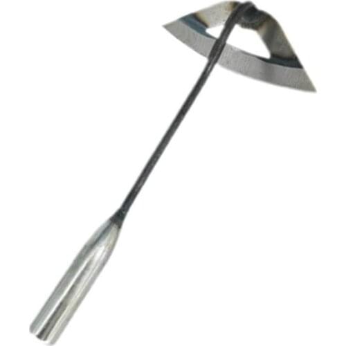 30cm Handle Hollow Hoe Handheld Weeding Rake Planting Vegetable Farm Garden Agriculture Tool Weeding Accessories steel