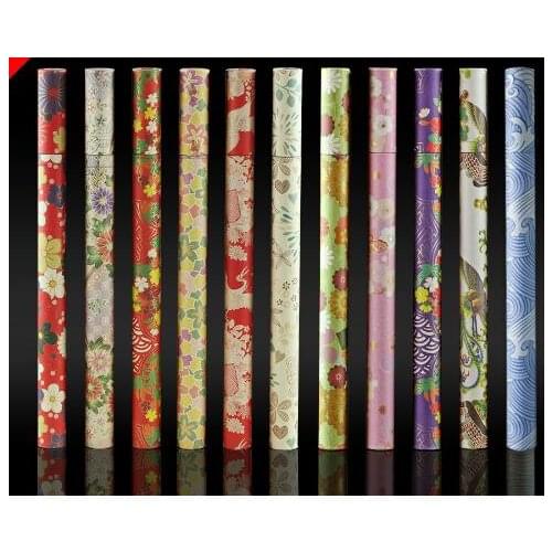 100pcs Japan Style Paper Incense Tube Colorful Thickening Incense Barrel Small Storage Box for 10g Joss Stick Handmade