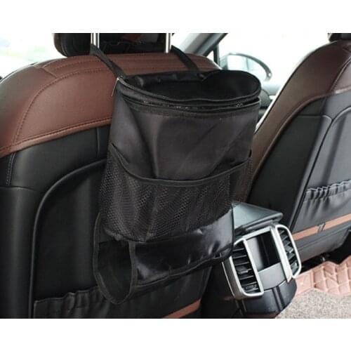 Black Car Back Seat Organizer Storage Bag Car Hanging Bag Multi-Pocket Auto Car Storage Tissue Box car-styling