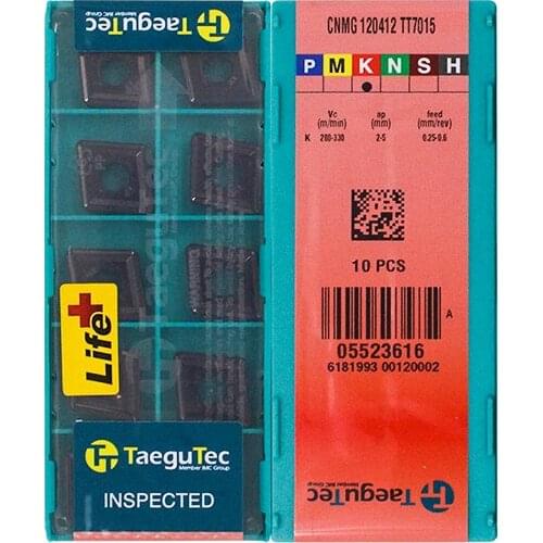 CNMG120412 TT7015 Original Taegutac Carbide Inserts Turning Inserts Lathe Tools 10Pcs/Lot