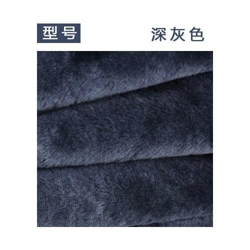 15# deep gray 1 meter 8mm Minky fleece plush fabric velboa for DIY sewing Stuffed toys material Warp knitting PV velvet