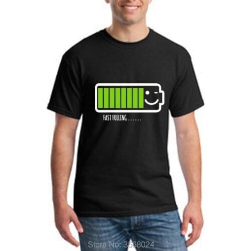 Print Funny Face T-shirt Men Battery Solid Cotton T Shirts Women/Men/Kids Custom Your LOGO T-shirt Clothing Adult Big US size