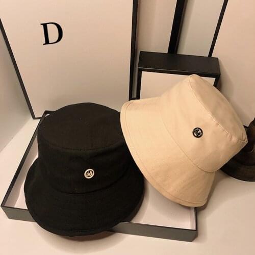 HT127New double-sided fisherman hat fashion summer ladies sun hat tide letter printing wild basin hat hip hop bucket hat General