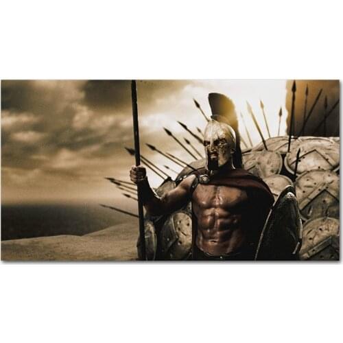 Movie Art Poster 300 Spartans Battle War Film Silk Prints Home Room Decor Cloth Wall Pictures
