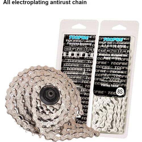 Bicycle Chain 116L 6 7 8 9 10 11 Speed Bicycle Chain With Toopre Road Mountain Bike Parts For MTB Chains Bike Bicycle Parts