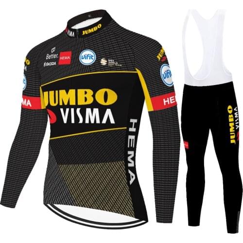 Team JUMBO VISMA cycling jersey 2021 summer spring quick dry Long Sleeve ropa de ciclismo bycicle Suit Outdoor 20D Bike pants