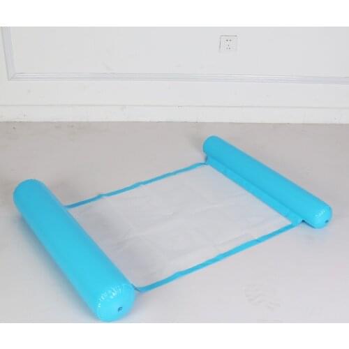 6-Color Water Lounge Chair Floating Row Hammock Folding Inflatable Floating Deck Lounge Chair Swimming Pool Floating Sofa