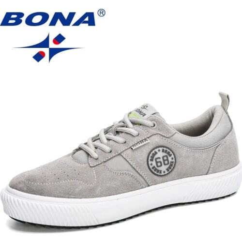 BONA 2021 New Designers Fashionabl Flat Sneakers Men Vulcanized Shoes Masculino Leisure Walking Footwear Man Zapatillas Hombre