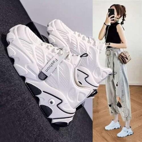 Woman casual breathable shoes trainers personality designer basket summer sports shoes femme espadrilles platform sneakers