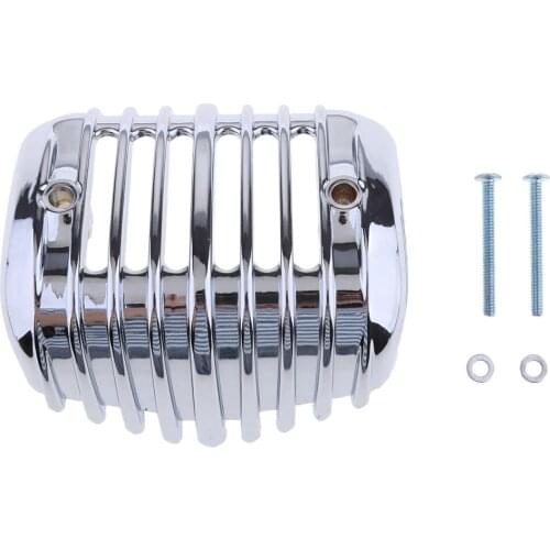 Deep Fins Chrome Voltage Regulator Cover (2 Bolts Included) for Harley Softail 2001-2017
