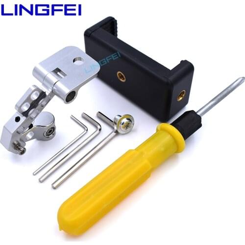 LINGFEi FPV Monitor Mobile Phone Mount for Remote control Transmitters High precision Aluminum Alloy FPV Holder with Tools