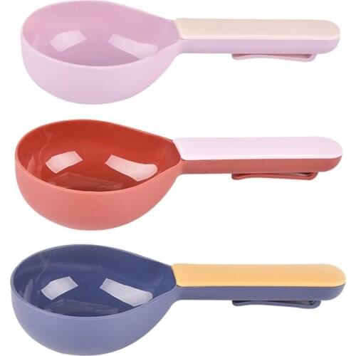 Pet Cat Dog Food Shovel Mutli-function Feeding Scoop Spoon with Sealing Bag Clip Creative Measuring Cup Pet Supplies