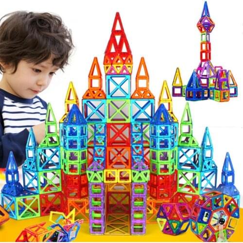 Mini Magnetic Blocks DIY building single bricks designer Set construction ABS Magnet model Educational toys For Children Kids