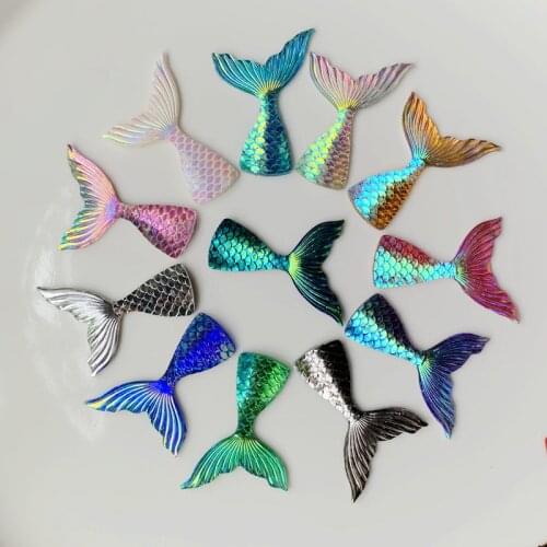 10PCS 28*39MM Flat back resin fashion fishtail jewelry accessories DIY scrapbook handmade crafts make accessories adornment