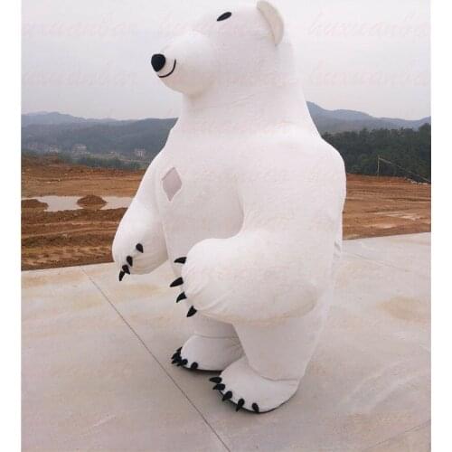 Halloween 2.8m Polar Bear Inflatable Mascot Costume Advertising Party Game Dress