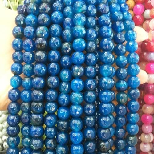 Natural Stone Section Beads 10mm for Jewelry Making DIY Beads Bracelets Bangles Necklace