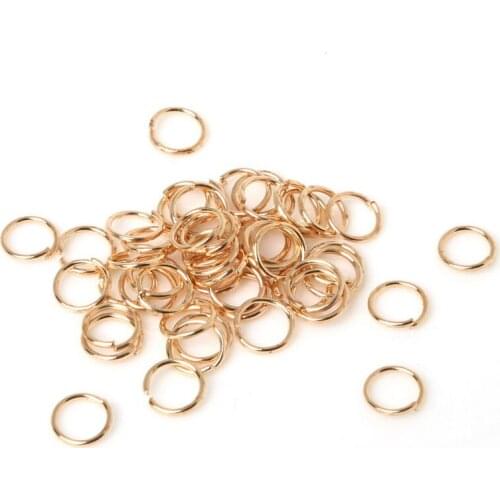 New Fashion 0.8*7MM Approx 190pcs/lot Rose Gold Plated Single Loop Open Jump Rings Split Rings for Jewelry Accessories