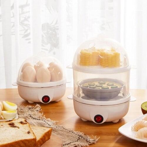 Egg steamer double-layer egg cooker stainless steel breakfast machine multi-function boiled egg artifact mini Small steamer