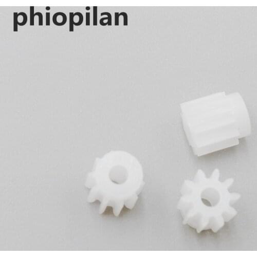 PHIOPILAN 0.5 modulus 10T 10-2a 10 Teeth Flat head gear Aperture 1.95mm Car Gearbox Plastic motor gear tight with 2mm