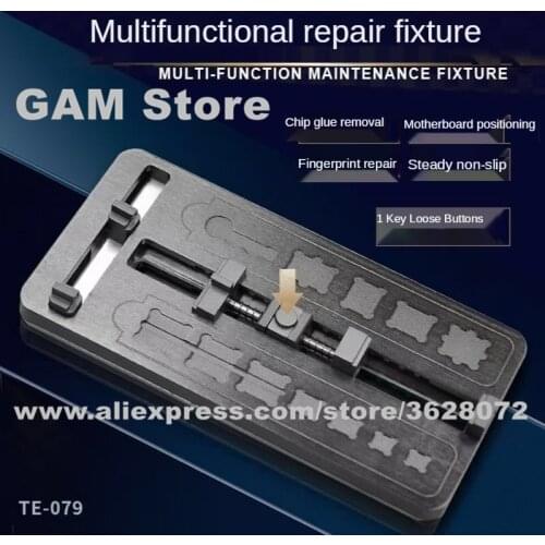 TE-079 Board Fixture For iPhone A9-A13 CPU Fingerprint Repair IC Multifunctional Mainboard Maintenance Fix Slot Chip Degumming