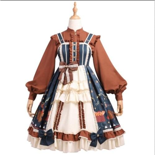 Lolita Dress Straps Ruffles and Bows Gothic Lolita JSK Dress