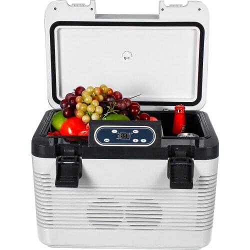 Car Fridge Cooler Freezer Portable DC 12V - 24V 19L Car Refrigerator with Freezer Cooler portable Outdoor picnic